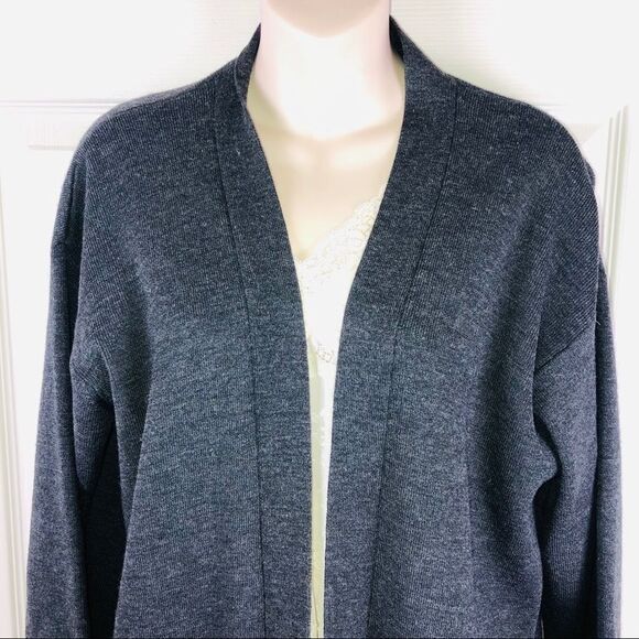 Andrea Jovine wool open front cardigan sweater medium - Picture 2 of 6